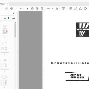 Welger AP61 AP61D Ersatzteilliste - PDF DOWNLOAD