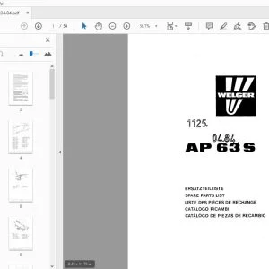 Welger AP63S Parts Manual - PDF DOWNLOAD