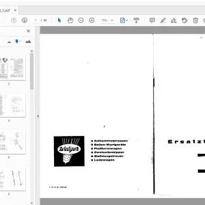 Welger AP71 AP71D Ersatzteilliste 0952708 - PDF DOWNLOAD