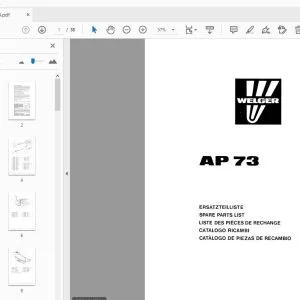 Welger AP73 Parts Manual - PDF DOWNLOAD