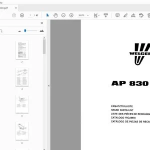 Welger AP830 Parts Manual - PDF DOWNLOAD