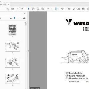 Welger D6060 D4060 D6006 D4006 Parts Manual - PDF DOWNLOAD