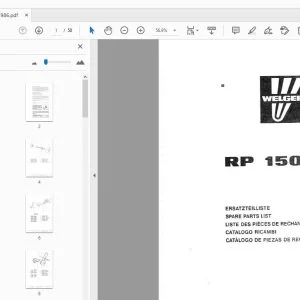 Welger RP 150S Parts Manual 1986 - PDF DOWNLOAD
