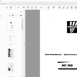 Welger RP 180 Operating & Parts Manual - PDF DOWNLOAD