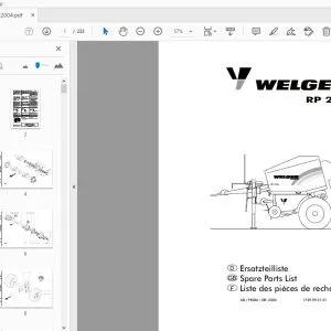 Welger RP 235 Parts Manual 2004 - PDF DOWNLOAD