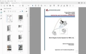 Woodward Ml-21 Engine Control System for HMC 2.4L Application and Troubleshooting Manual 35187 - PDF