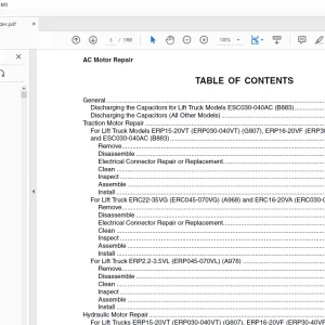Yale Forklift ERP 15-20 VT (ERP 30- 40VT) (G807) Service Manual - PDF DOWNLOAD