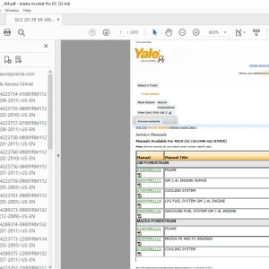 Yale Forklift GC/GLC040-GLC070VX (A910) Parts Manual - PDF DOWNLOAD