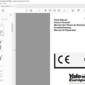 Yale Forklift MP 20X Parts Manual - PDF DOWNLOAD