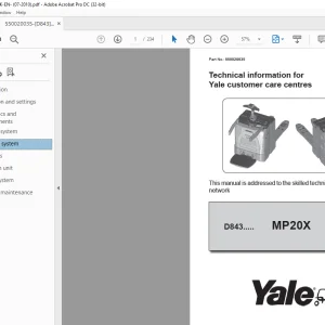 Yale Forklift MP20X (D843) Service Manual - PDF DOWNLOAD