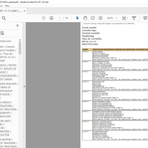 Yale Forklift MT10-12-15 Parts Manual A867T01526Z - PDF DOWNLOAD