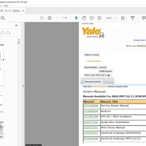 Yale Forklift MTC1013, NTA030SA (A868) Service Manual - PDF DOWNLOAD