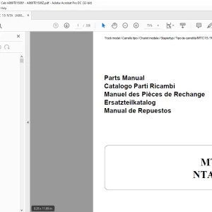 Yale Forklift MTC15 NTA040SA Parts Manual 524148293 - PDF DOWNLOAD