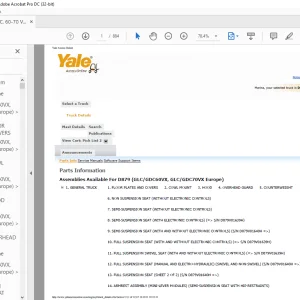 Yale Forklift GLC/GDC60VX, GLC/GDC70VX Europe (D879) Parts Manual - PDF DOWNLOAD