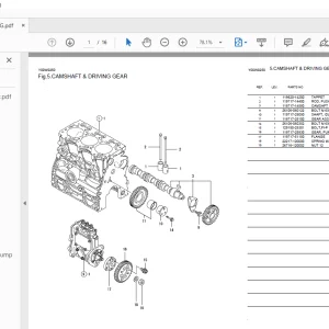 Yanmar 3TNV76-GMG Parts Manual - PDF DOWNLOAD