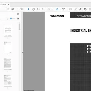 Yanmar 4TNE92 4TNE94L 4TNE98 Industrial Engines Operation Manual - PDF
