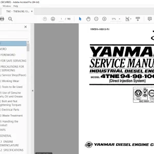 Yanmar 4TNE94.98.106(T) Engine Service Manual - PDF DOWNLOAD