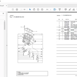 Yanmar Engine 3TNE84-SA 3TNE84-G1A01 3TNE84-G2A01 Parts Manual PDF