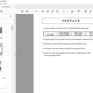 Yanmar Engine L100N5EN9F9HAMA Parts Manual - PDF DOWNLOAD