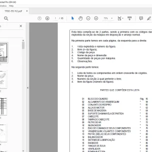 Yanmar Engine TF80-95 H2 Parts Manual - PDF DOWNLOAD