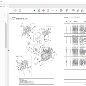Yanmar L100AE-DYC L100AE-DEYC L100AE-DEGYC L100AE-DGYC L100AE-DVYC L100AES(E)YC Parts Manual PDF