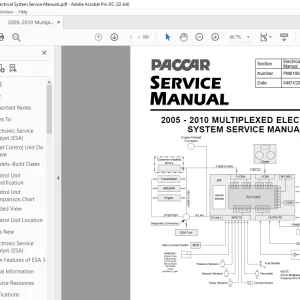 2005 - 2010 Paccar MULTIPLEXED ELECTRICAL SERVICE MANUAL - PDF DOWNLOAD