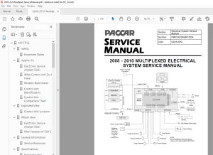 2005-2010 Paccar MultiplexD ELECTRICAL Service Manual -  PDF DOWNLOAD