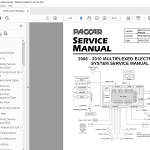 2005-2010 Paccar MultiplexD ELECTRICAL Service Manual -  PDF DOWNLOAD