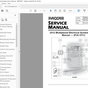 2012 PACCAR Multiplexed (P30-1011) ELECTRICAL Service Manual - PDF DOWNLOAD