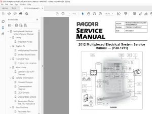 2012 Paccar Multiplexed Electrical Service Manual - PDF DOWNLOAD