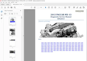 2013 PACCAR MX 13 Diagnostic Service Manual EPA2013 - PDF DOWNLOAD
