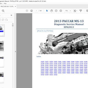 2013 PACCAR MX 13 Diagnostic Service Manual EPA2013 - PDF DOWNLOAD