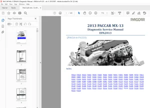 2013 PACCAR MX 13 EPA2013 Diagnostic Service Manual (P062A to P1223) - PDF DOWNLOAD