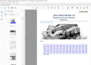 2013 PACCAR MX 13 EPA2013 Diagnostic Service Manual (U1575 to U1821) - PDF DOWNLOAD