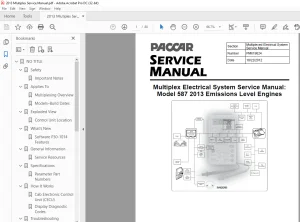 2013 Paccar Multiplexed 587 Emissions Electrical Level Engines Service Manual - PDF DOWNLOAD