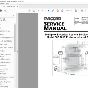 2013 Paccar Multiplexed 587 Emissions Electrical Level Engines Service Manual - PDF DOWNLOAD