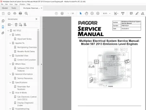2013 Paccar Multiplexed 587 Emissions Level Engines Electrical Service Manual - PDF DOWNLOAD