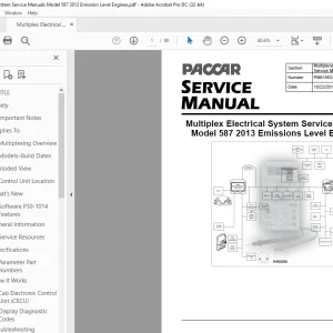 2013 Paccar Multiplexed 587 Emissions Level Engines Electrical Service Manual - PDF DOWNLOAD