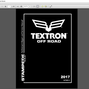 2017 Textron Stampede 900 4X4 ALL TERRAIN VEHICLE REPAIR AND SERVICE MANUAL - PDF
