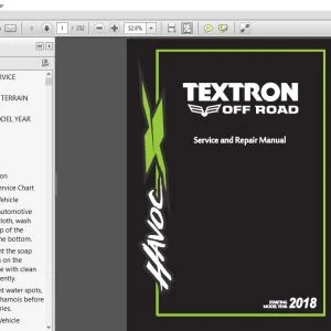 2018 Textron HAVOC X ALL TERRAIN VEHICLE Service and Repair Manual - PDF DOWNLOAD
