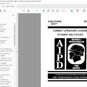 AIPD COMBAT LIFESAVER STUDENT SELF STUDY HANDBOOK MANUAL PDF