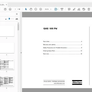 Atlas Copco QAS 100 Pd Parts Manual - PDF DOWNLOAD