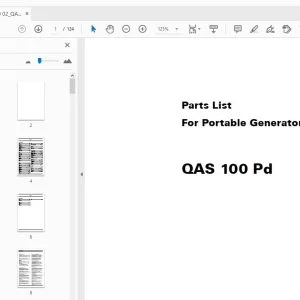 Atlas Copco QAS 100 Pd Portable Generators Parts Manual - PDF DOWNLOAD