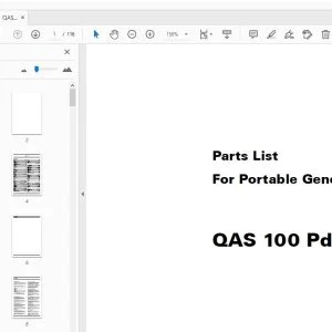 Atlas Copco QAS 100 Pd Portable Generators Parts Manual - PDF DOWNLOAD