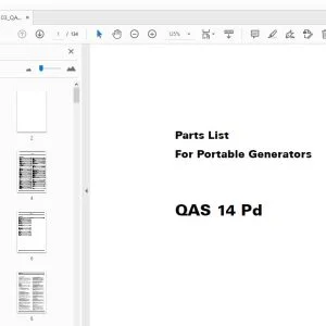 Atlas Copco QAS 14 Pd Portable Generators Parts Manual - PDF DOWNLOAD