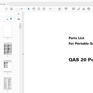 Atlas Copco QAS 20 Pd Portable Generators Parts Manual - PDF DOWNLOAD