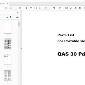 Atlas Copco QAS 30 Pd Portable Generators Parts Manual - PDF DOWNLOAD