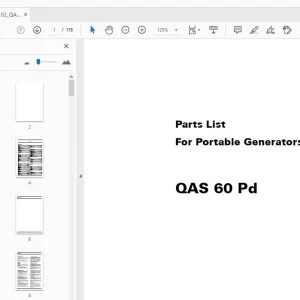 Atlas Copco QAS 60 Pd Portable Generators Parts Manual - PDF DOWNLOAD