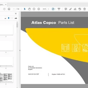 Atlas Copco QAS 60 S3A ESF Parts Manual - PDF DOWNLOAD