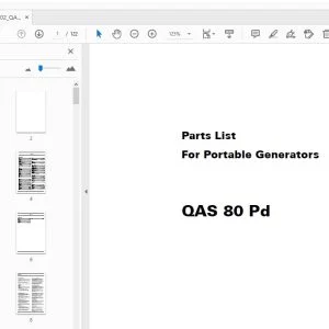 Atlas Copco QAS 80 Pd Portable Generators Parts Manual - PDF